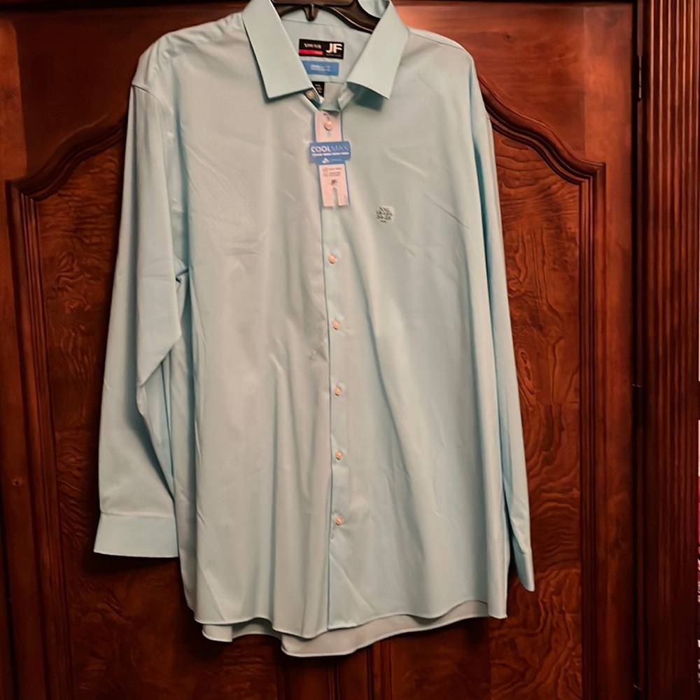 Brand New JF J. Ferrar Slim Fit Dress Shirt XXL Sea Green
